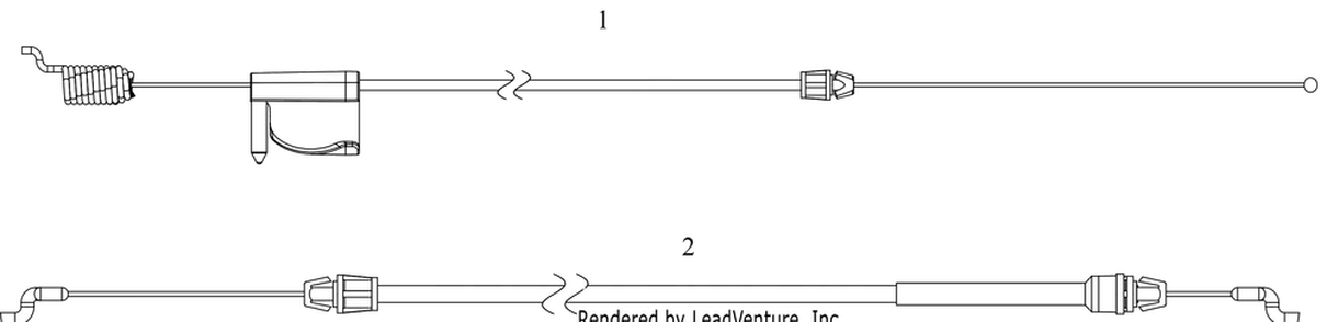 Cables Diagram and Parts List for SC300HW (12ABB2M5709)(2017) Cub Cadet Lawn Mower